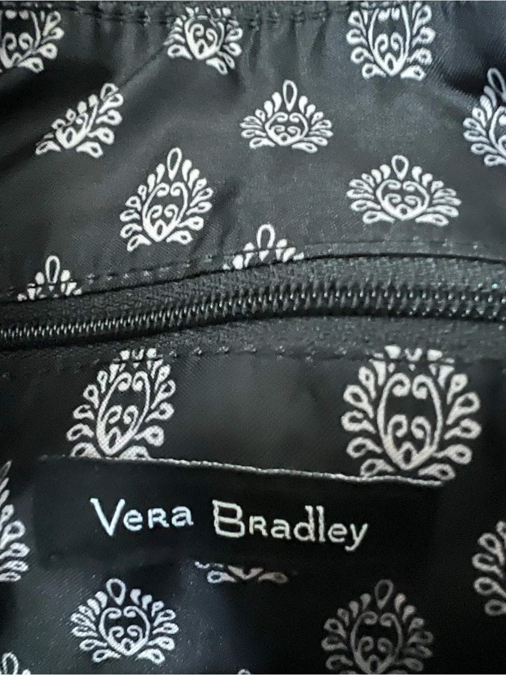 Vera Bradley Navy Blue and White Floral Quilted Crossbody